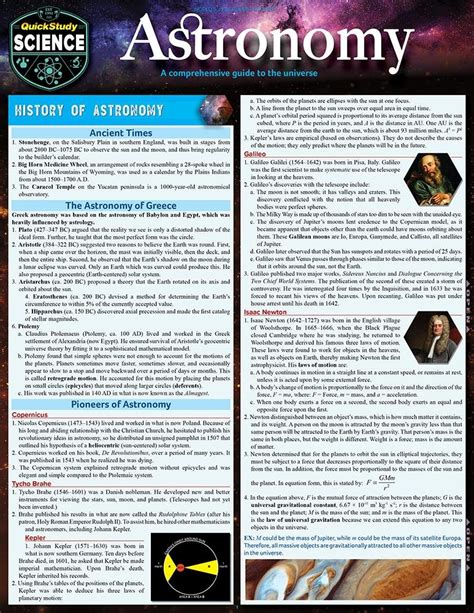 Buy Astronomy: Quickstudy Laminated Reference Guide to Space, Our Solar ...