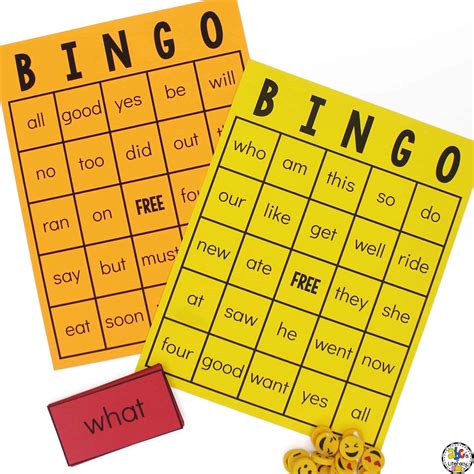 Sight Word Bingo Game Archives - ABCs of Literacy - Worksheets Library
