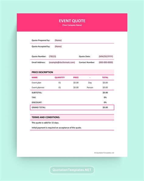 Image result for Event Quote Request