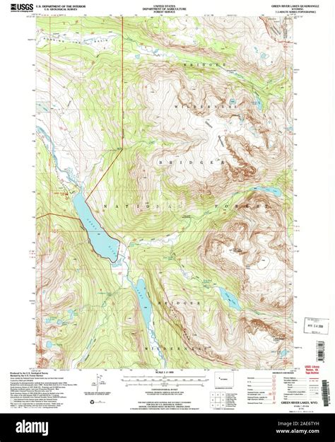 WY Green River Lakes 339710 1991 24000 Restoration Stock Photo - Alamy