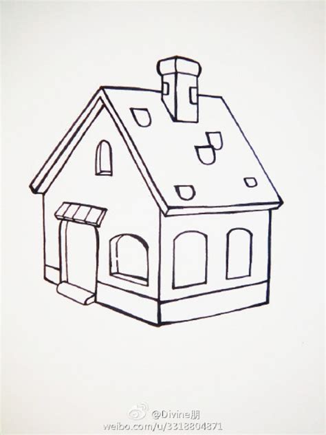 手绘房子简笔画,手绘房子绘画_大山谷图库