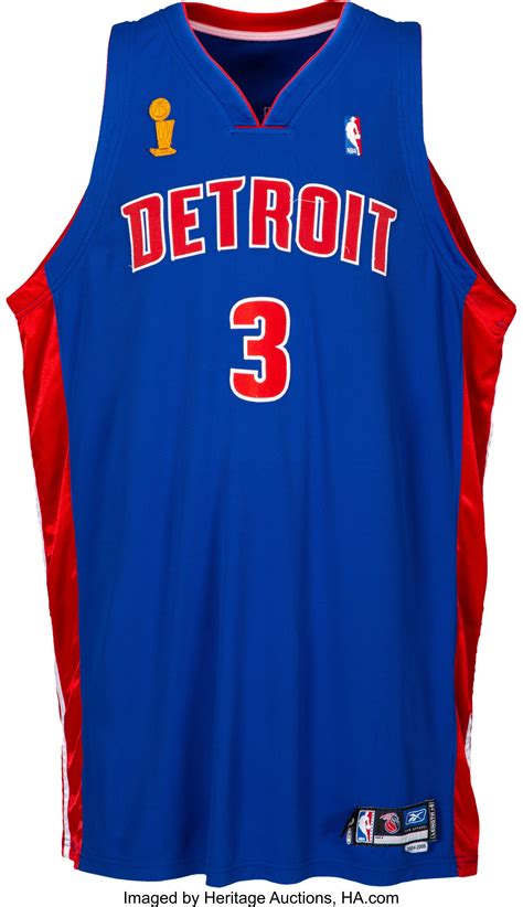 2004-05 Ben Wallace NBA Finals Game Worn Detroit Pistons Jersey - | Lot ...