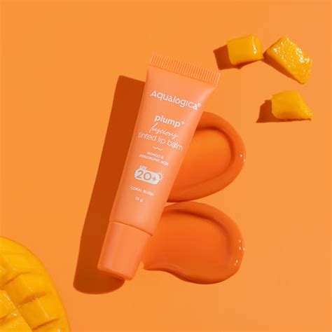 Coral Slush Plump+ Luscious Tinted SPF 20+ Lip Balm with Mango & Hyalu ...