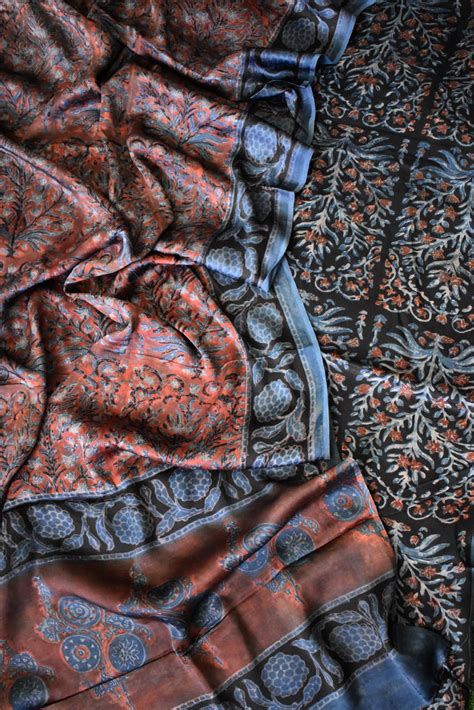 Vanaspati Ajrakh Modal Silk Kurta Dupatta Set ( 2 pc set) – India1001.com