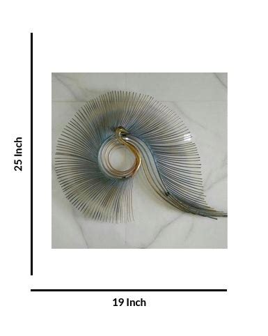 Iron Peacock Wall Art, 25 Inch x 19 Inch – Baystore