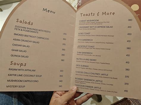 Menu at THE SOLO HOUSE, Jodhpur