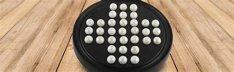 Buy Ortus Arts Handmade Wooden Solitaire Board Game with White Glass ...