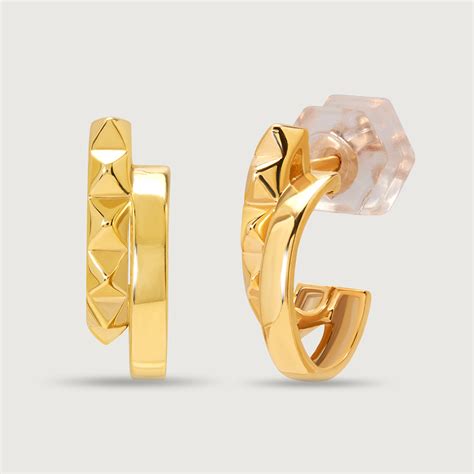 Galactic Elegance 14KT Orbits Curvy Stud Earring