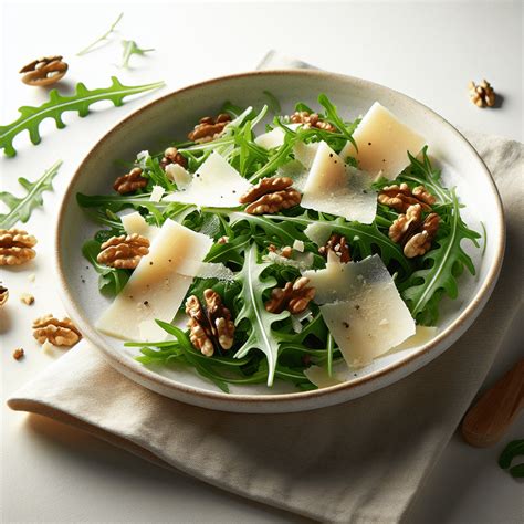 Ensalada de rúcula, parmesano y nueces - Deliciario.com