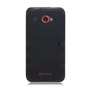 Eagle Cell PAHTC6435D6BKBK Gummy 2-in-1 Hybrid Case for The ZTE Force ...