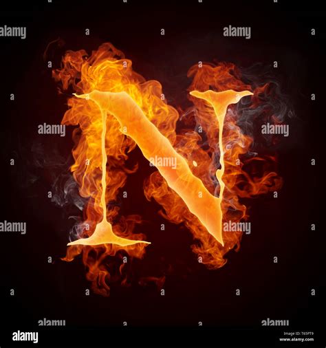Fire Letters A-Z Stock Photo - Alamy