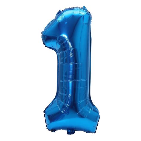 Buy Festiko®32 Inch Blue Large Numbers Balloon 1, Foil Helium Big ...