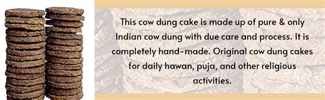 RUKDA Indigenous Holy Cow Dung Cake for havan Pooja, Handmade Desi Gau ...