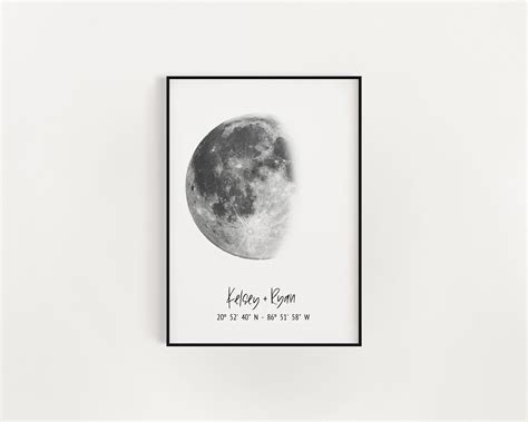 COMPLETE SET Moon Phase Prints Personalized Print - Etsy