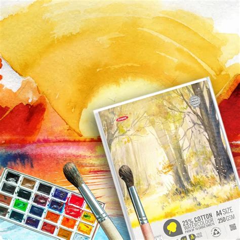 Anupam Watercolour Loose Sheet 25% Cotton 250 GSM