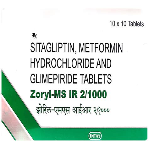 Zoryl MS IR 2/1000 Tablet | Uses, Side Effects, Price | Apollo Pharmacy