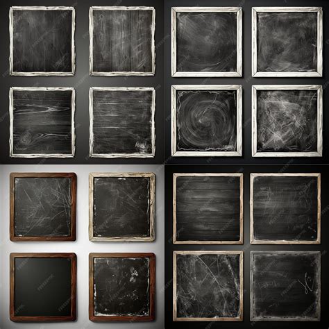 Premium Vector | Set of chalkboard texture vector white backg