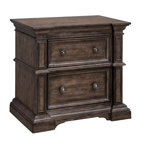 Woodbury Two Drawer Nightstand W/ USB In Cowboy Boots Brown Pulaski ...