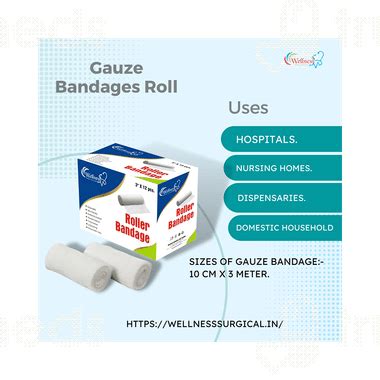 Wellness Surgical 10cm X 3m Roller Bandages 12 - Uses, Side Effects ...