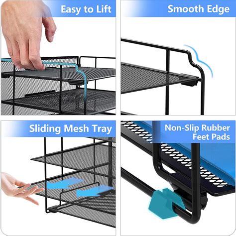 Buy SUPEASY Desktop File Organizer, Mesh File Organizer with 4 Letter ...