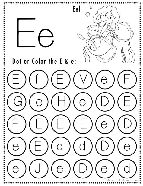 Printable Letter E Worksheets