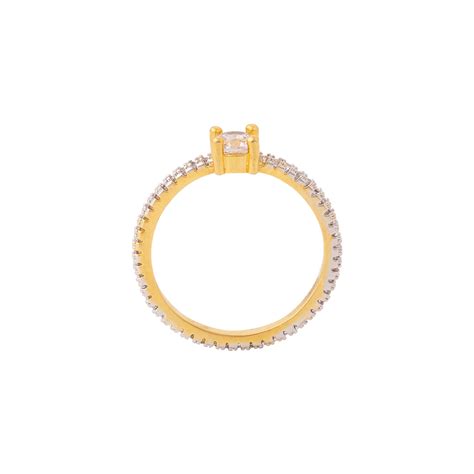 Zircon Adorned Brass Crown Ring – VOYLLA