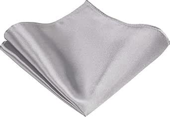 Buy Voici France Men’s Silver Color Pocket Square Handkerchief Small ...