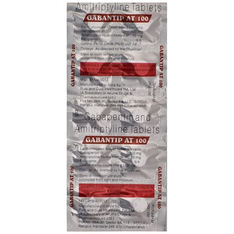 Gabantip AT 100 - Strip of 10 Tablets : Amazon.in: Fashion