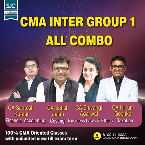 CMA Inter Group 1 All Combo (COST + BLE + TAX + FA) By CA Satish Jalan ...
