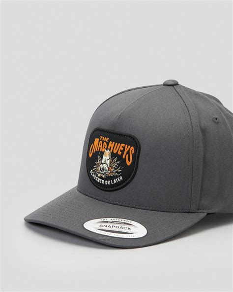Shop The Mad Hueys Schooner Or Later Snapback Cap In Charcoal - Fast ...