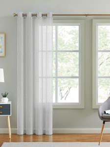 Cortina 210 cm (7 ft) Door Polyester Transparent Curtain Single Curtain ...