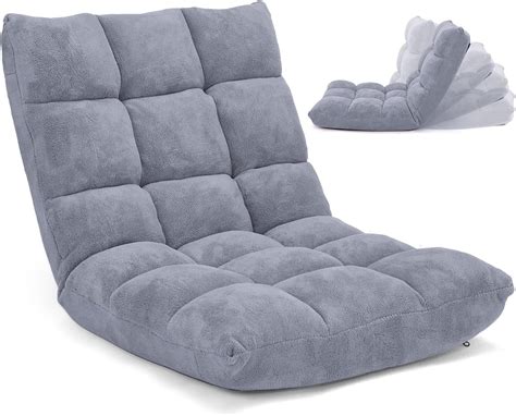 QRKD Floor Chair with Back Support, Foldling Gaming Sofa Chair with ...