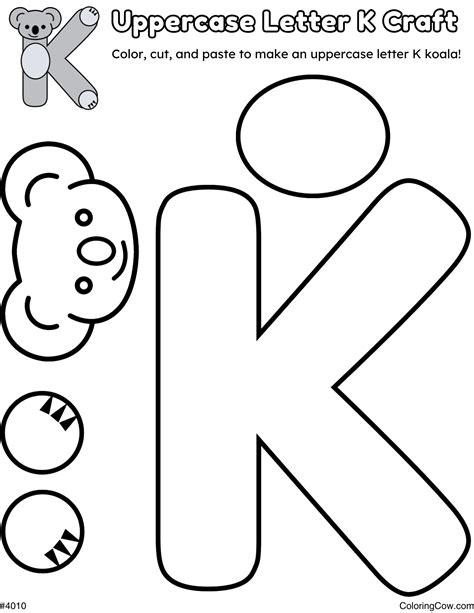 Uppercase Letter K Koala Craft