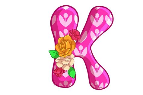 Cute Letter K Pink