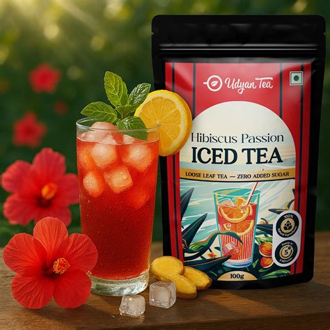 Hibiscus Passion Iced Tea Online | Udyan Tea - 100g Loose Leaves ...