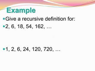 Image result for Recursive Definition Example