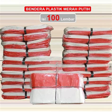 Jual bendera plastik merah putih hiasan dekorasi karnaval kemerdekaan ...