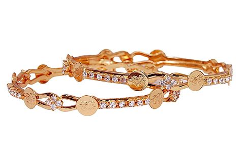 Buy JEWBANG Laxmi Disc Coin White Stone Bangles for Women n College ...
