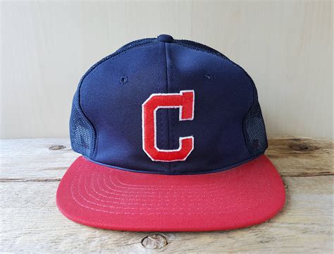 CLEVELAND INDIANS Vintage 80s Sports Specialties Snapback Hat Official ...