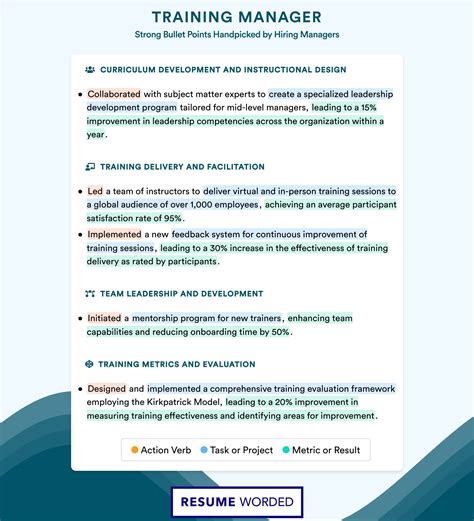 3 Training Manager Resume Examples for 2025 | Resume Worded