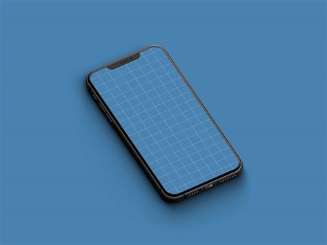 Free Isometric iPhone 11 Pro Mockup (PSD)