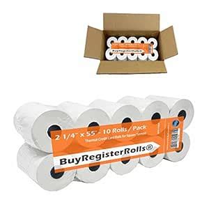 Receipt Paper Roll for Square Terminal Credit Card Machine 2 1/4 x 55 ...