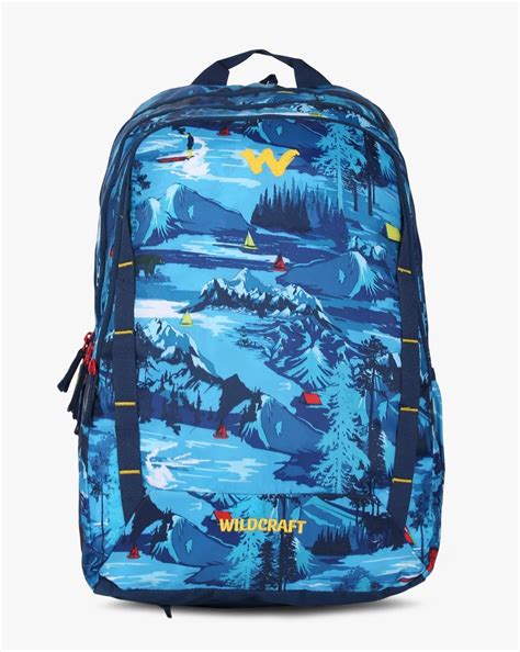 Buy Blue Wildcraft Printed Bag with Adjustable Shoulder Straps | AJIO