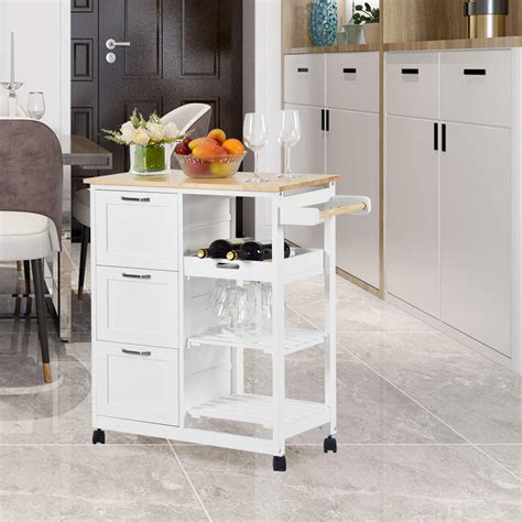 Buy NSdirect Kitchen Island Cart,Industrial Kitchen Bar&Serving Cart ...