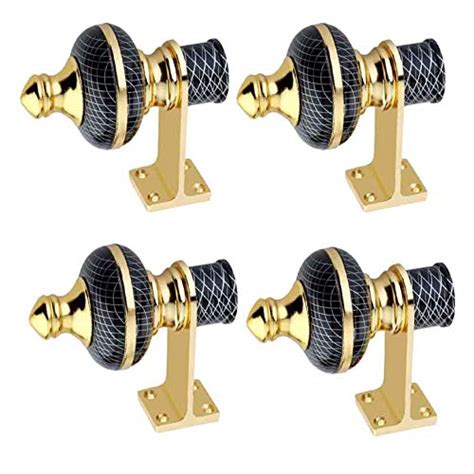 Buy GROWNIX Curtain Brackets Finials Pack of 4 pcs (Finials 2 Pair ...
