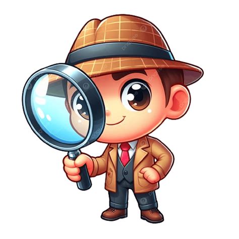 Detective With Magnifying Glass