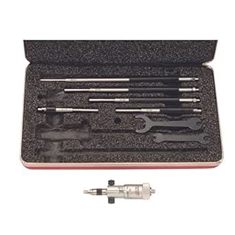 Starrett 124AZ Solid-Rod Vernier Inside Micrometers Set, 2-8 Range, 0. ...