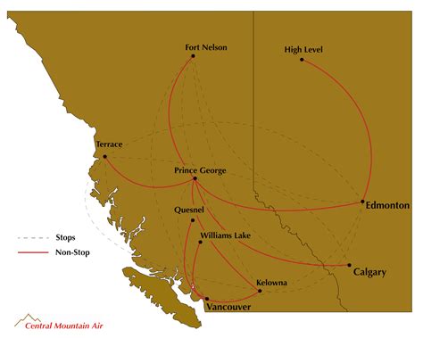 Prince George Non-Stop Flights (YXS) — Central Mountain Air