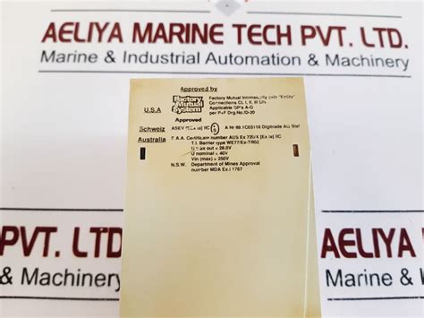 Pepperl + Fuchs We77/Ex-tr02 Isolating Amplifier Relay 220V Ac – Aeliya ...