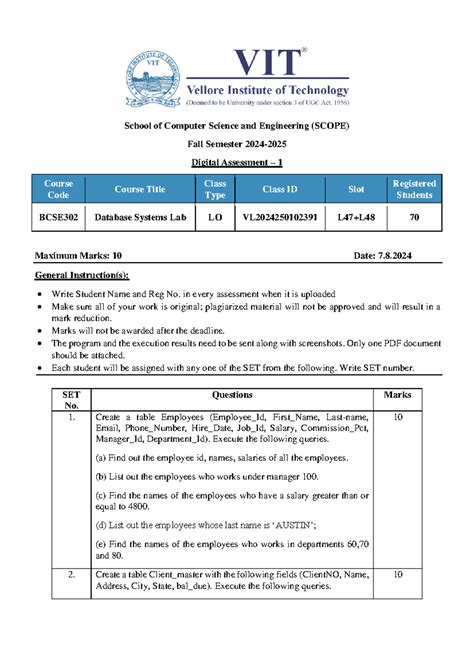 VL2024250102391 AST01 - School of Computer Science and Engineering ...
